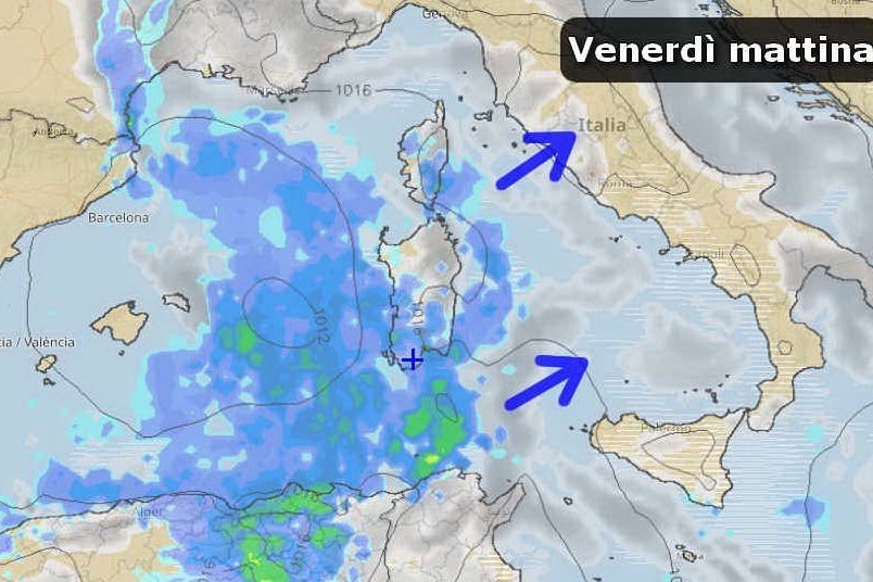 Stop all'alta pressione, possibili temporali previsti sulla Sardegna
