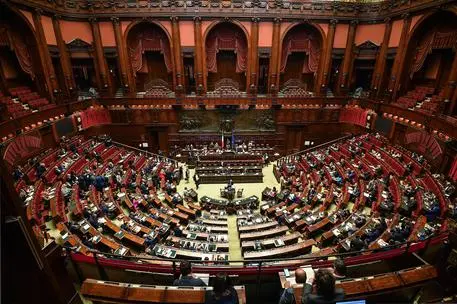 Aula della Camera durante la discussione della proposta di legge costituzionale in materia di riduzione del numero dei parlamentari, Roma, 8 ottobre 2019. ANSA/ALESSANDRO DI MEO