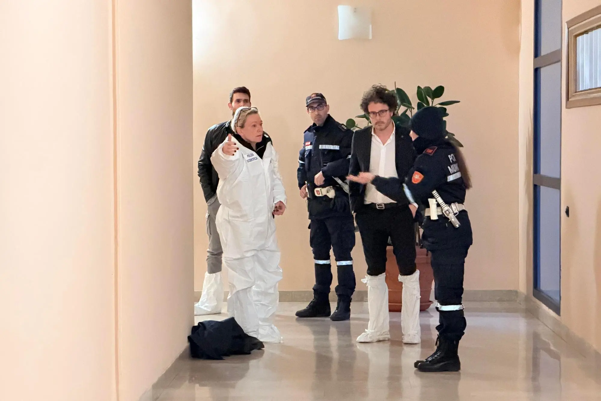 Lo studio di commercialisti in via Grande teatro dell'omicidio (Ansa)