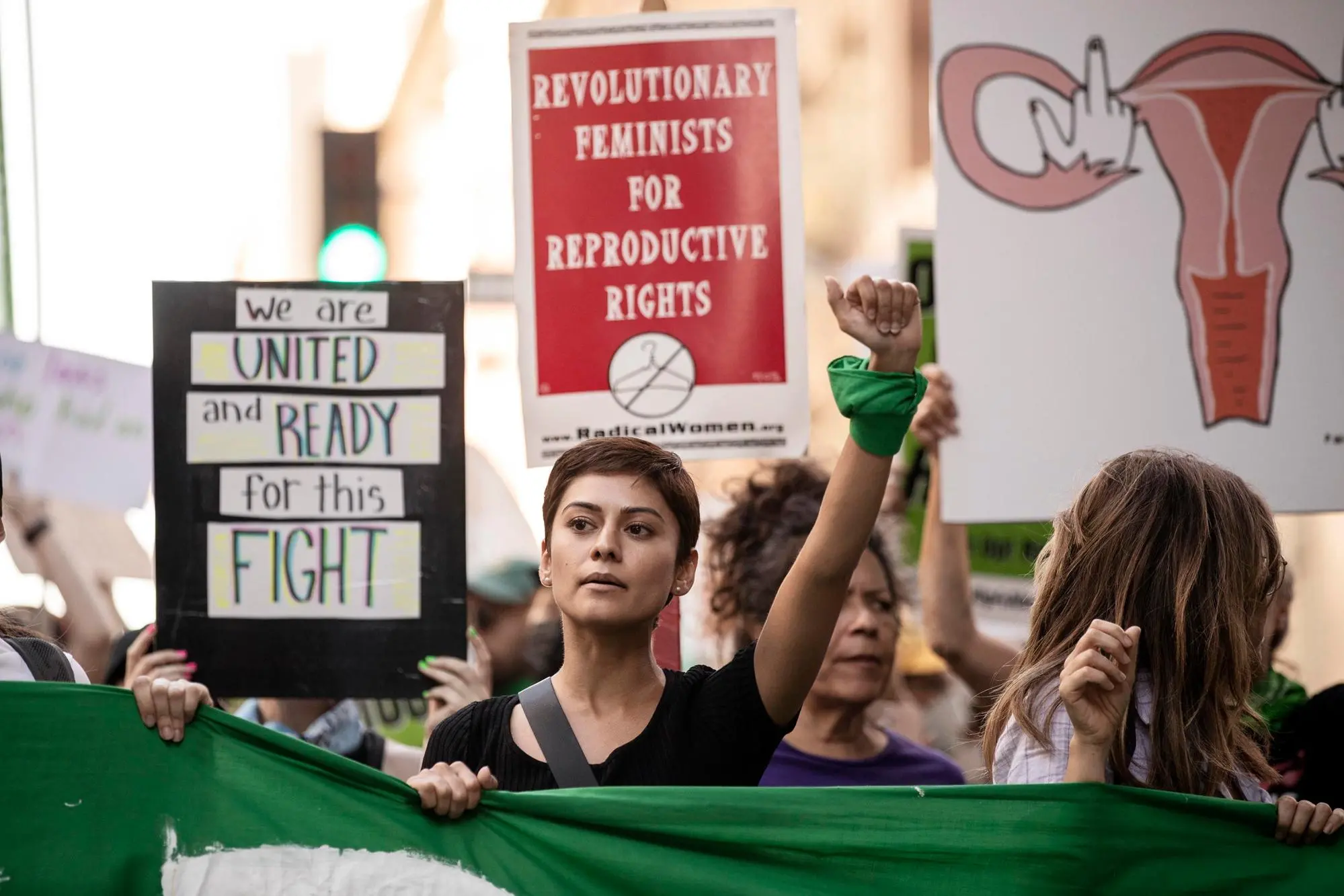 Aborto, una manifestazione contro la Corte Suprema (Ansa)