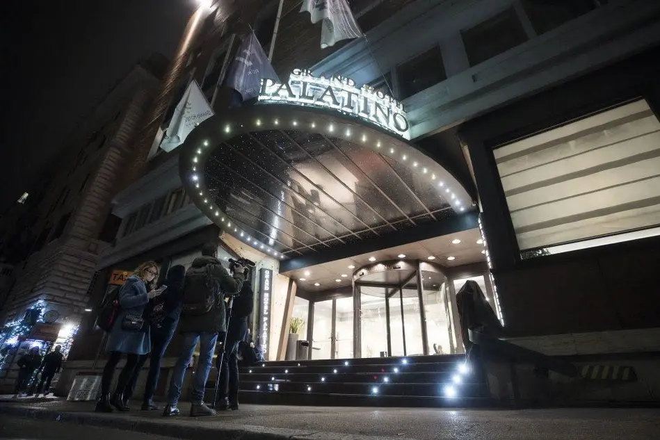 Il Grand Hotel Palatino, nel centro di Roma (Ansa-Carconi)