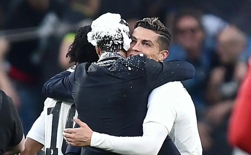 L'abbraccio tra Max Allegri e Cristiano Ronaldo