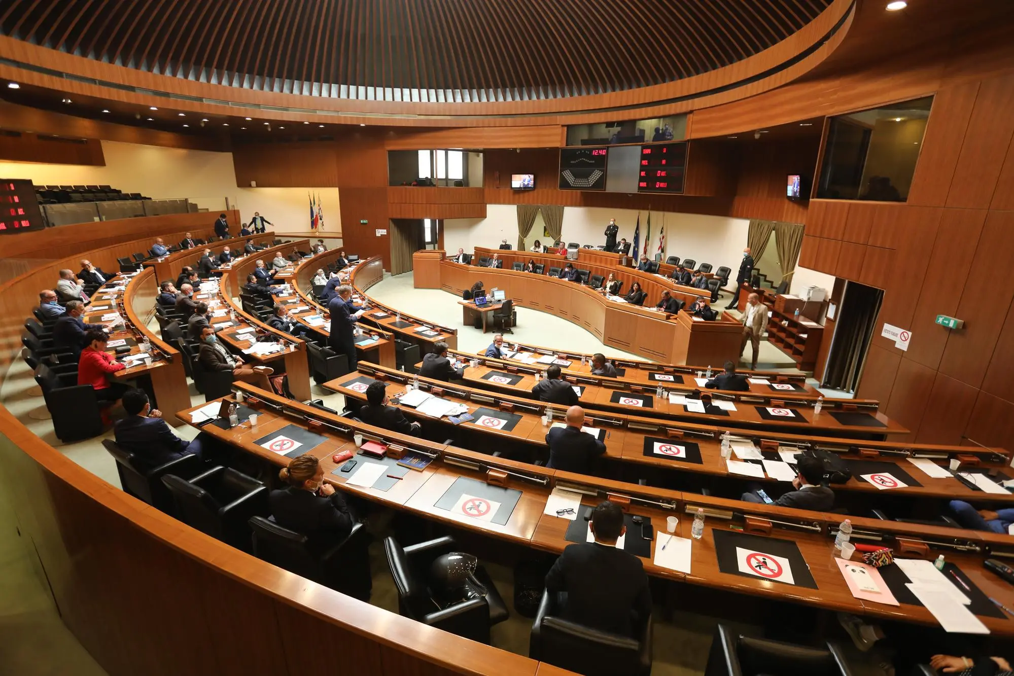 L'Aula del Consiglio Regionale della Sardegna in una foto di archivio