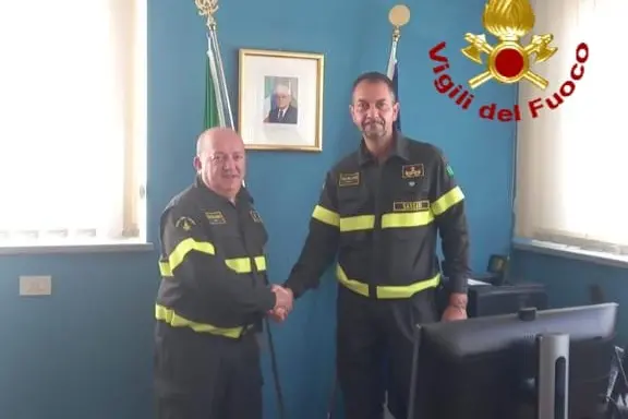 Vigili del Fuoco, a Sassari passaggio di consegne al comando (foto @vvff)