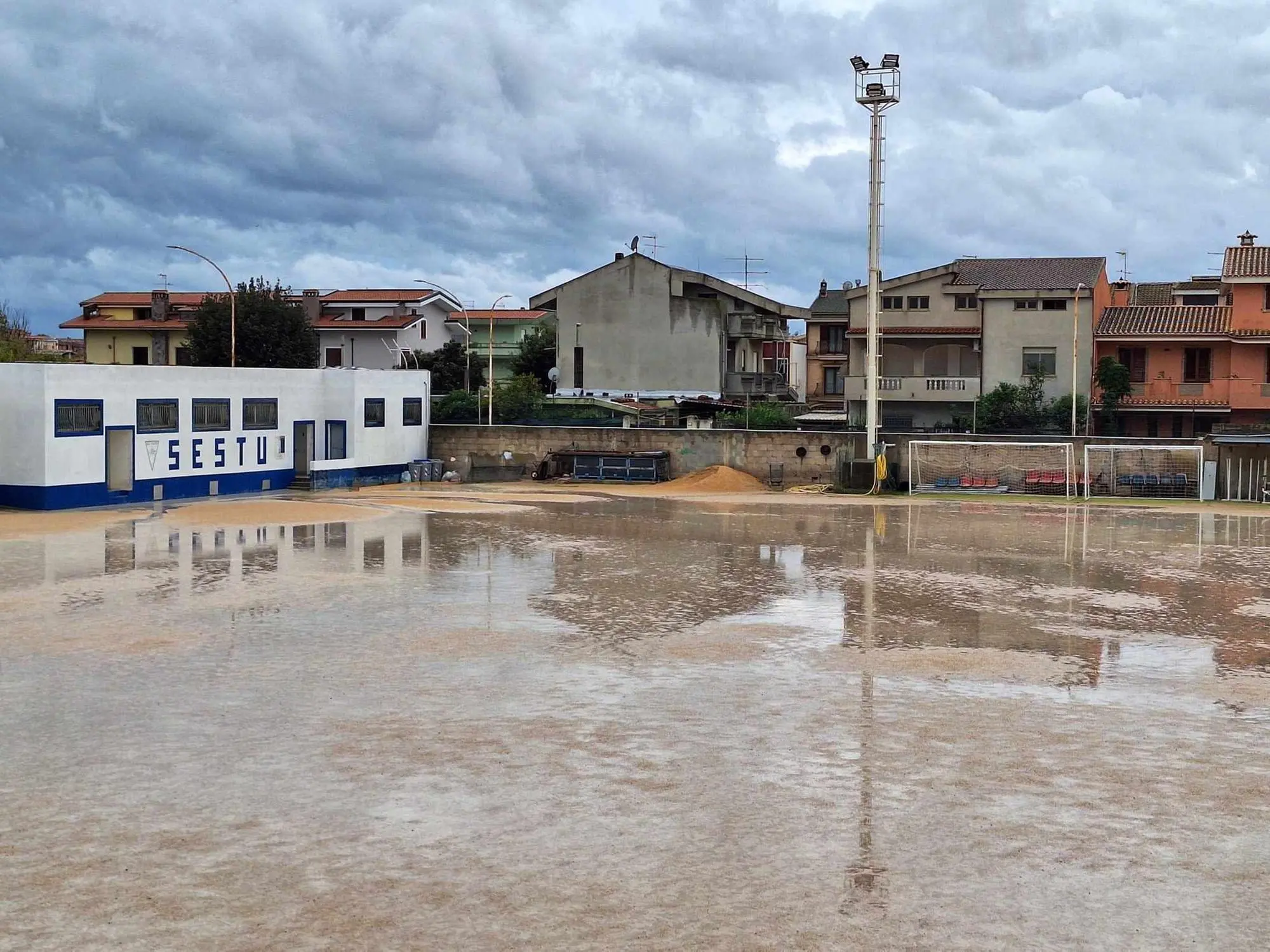 Il campo utilizzato dalla Polisportiva Sestu (foto Cabras)