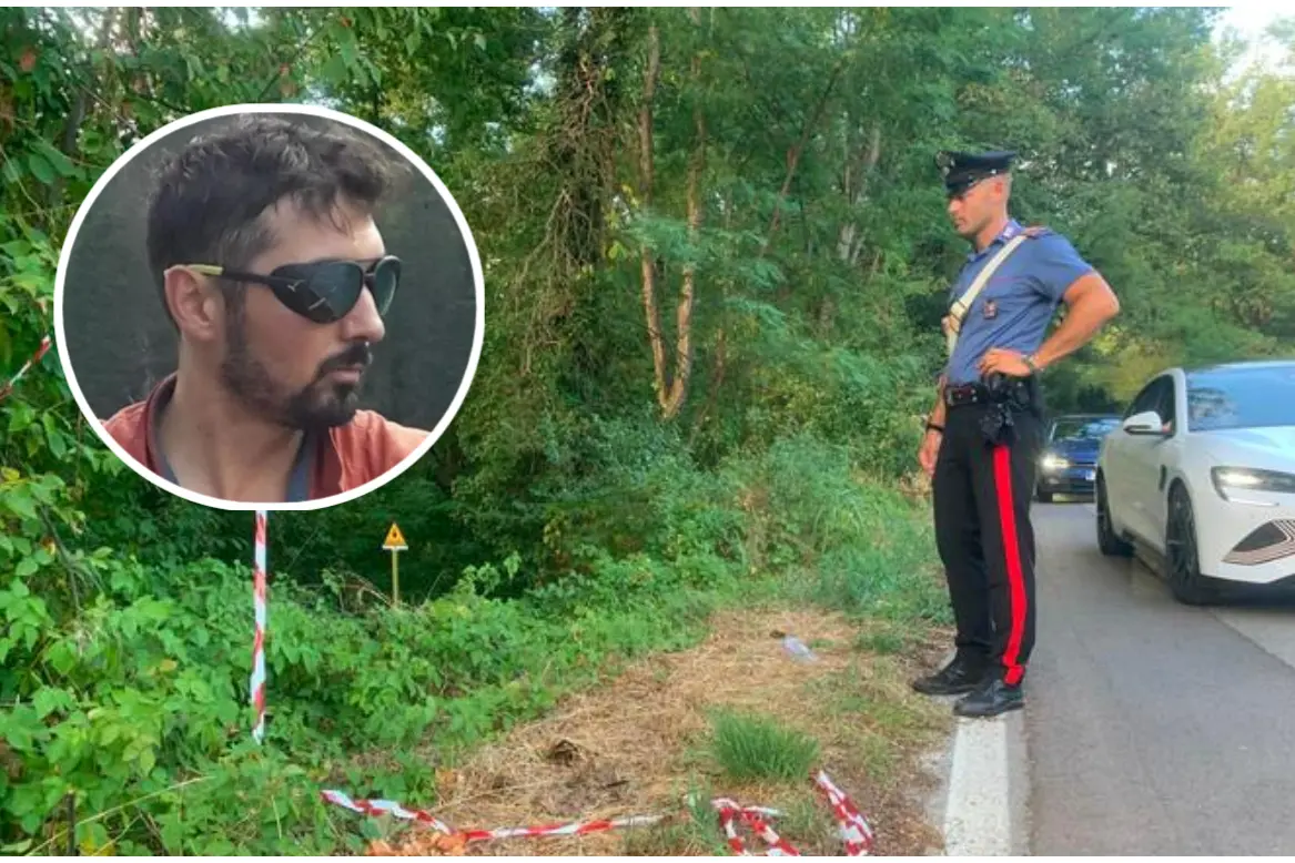 Federico Venco ucciso per aver aiutato una sconosciuta: nell’auto dell’ex di lei un grosso sasso Il luogo della tragedia (Ansa), nel riquadro Federico Venco (dai social)