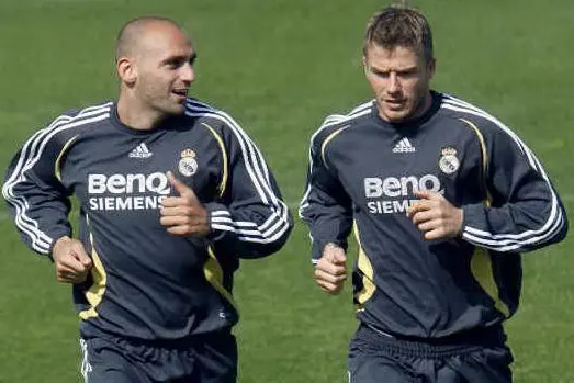 Raul Bravo e David Beckham (Ansa)
