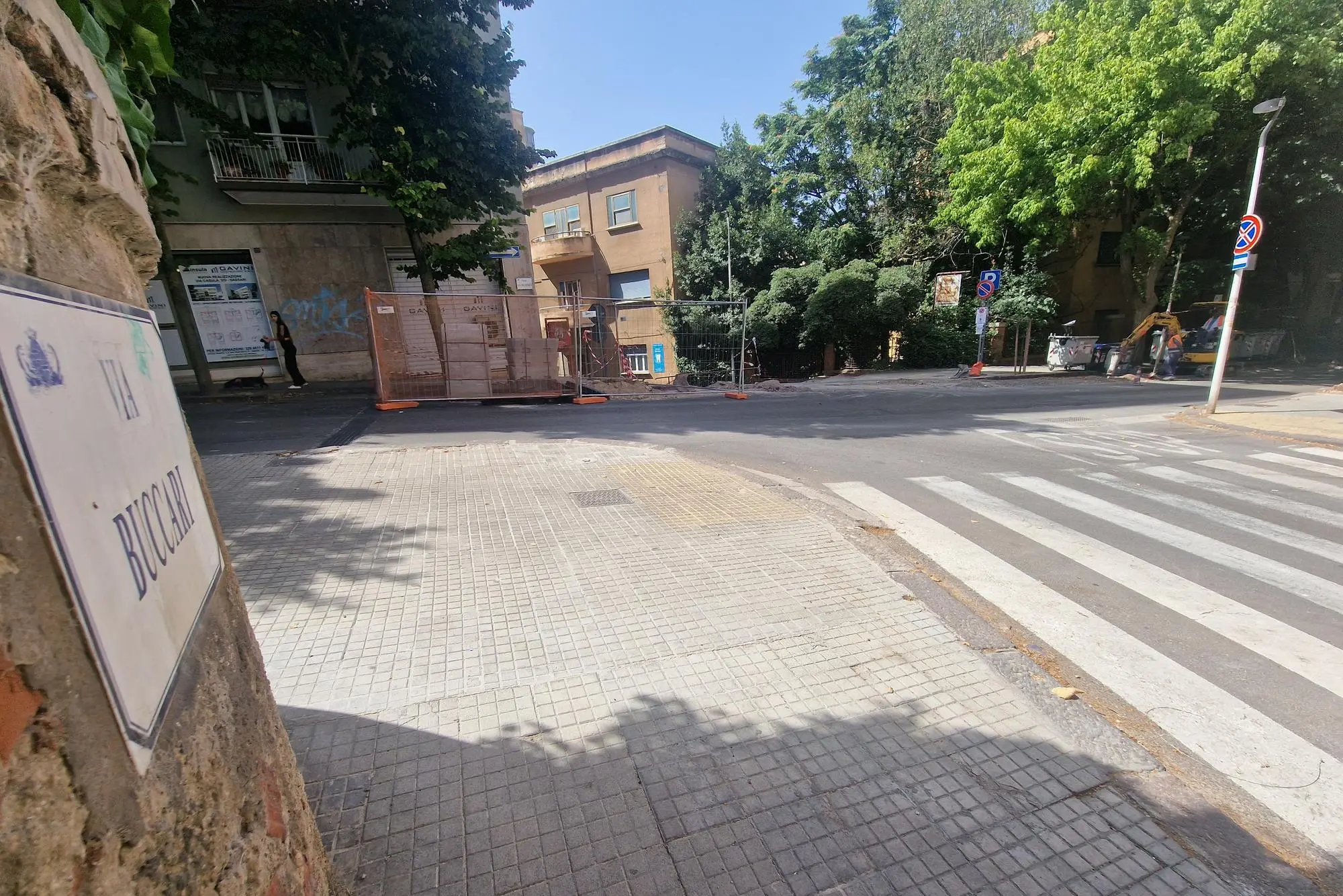 Sassari, lavori in viale San Francesco (foto Floris)