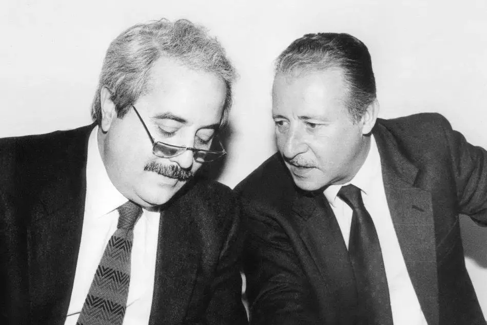 Una foto d'archivio dei giudici Falcone e Borsellino