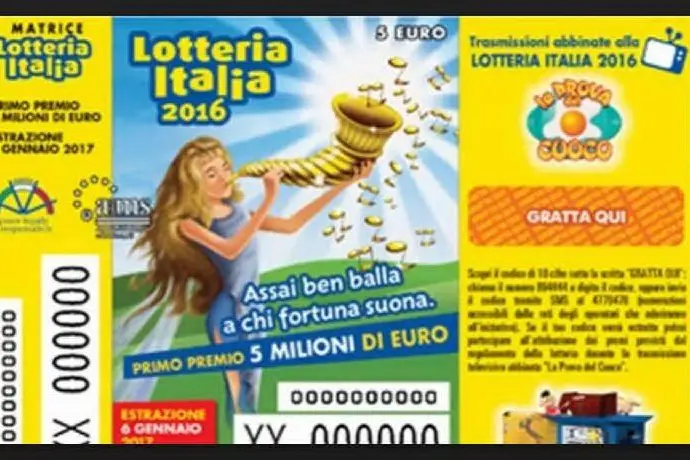 Biglietto della Lotteria Italia 2016