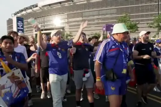 Francia-Svezia 3-0, l'esultanza dei tifosi nel New Jersey