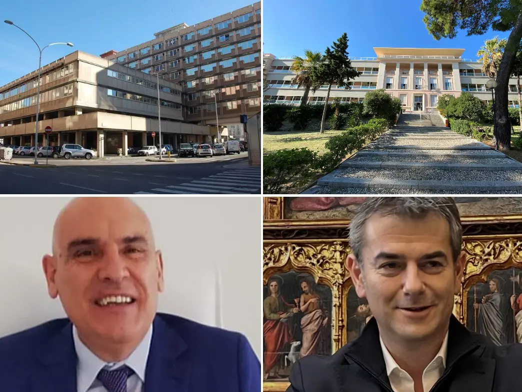 Перенос центра вакцинации в Кальяри: Зедда критикует местное управление здравоохранения (ASL): «Было выбрано худшее место: поспешность и некомпетентность». Dall'alto in senso orario: il palazzo di piazza De Gasperi, il Binaghi, Aldo Atzori e Massimo Zedda