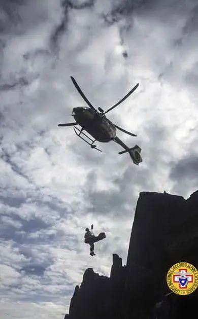 L'intervento (foto Soccorso alpino e speleologico)