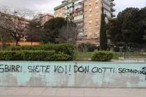 La scritta comparsa a Palermo