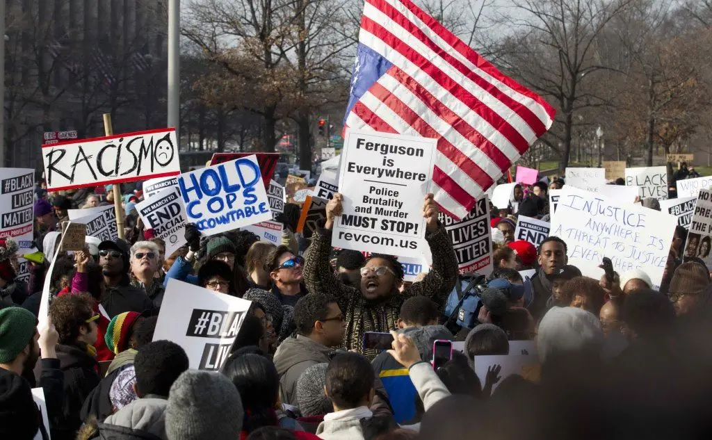 La manifestazione del 13 dicembre 2014 a Washington (foto Ansa)
