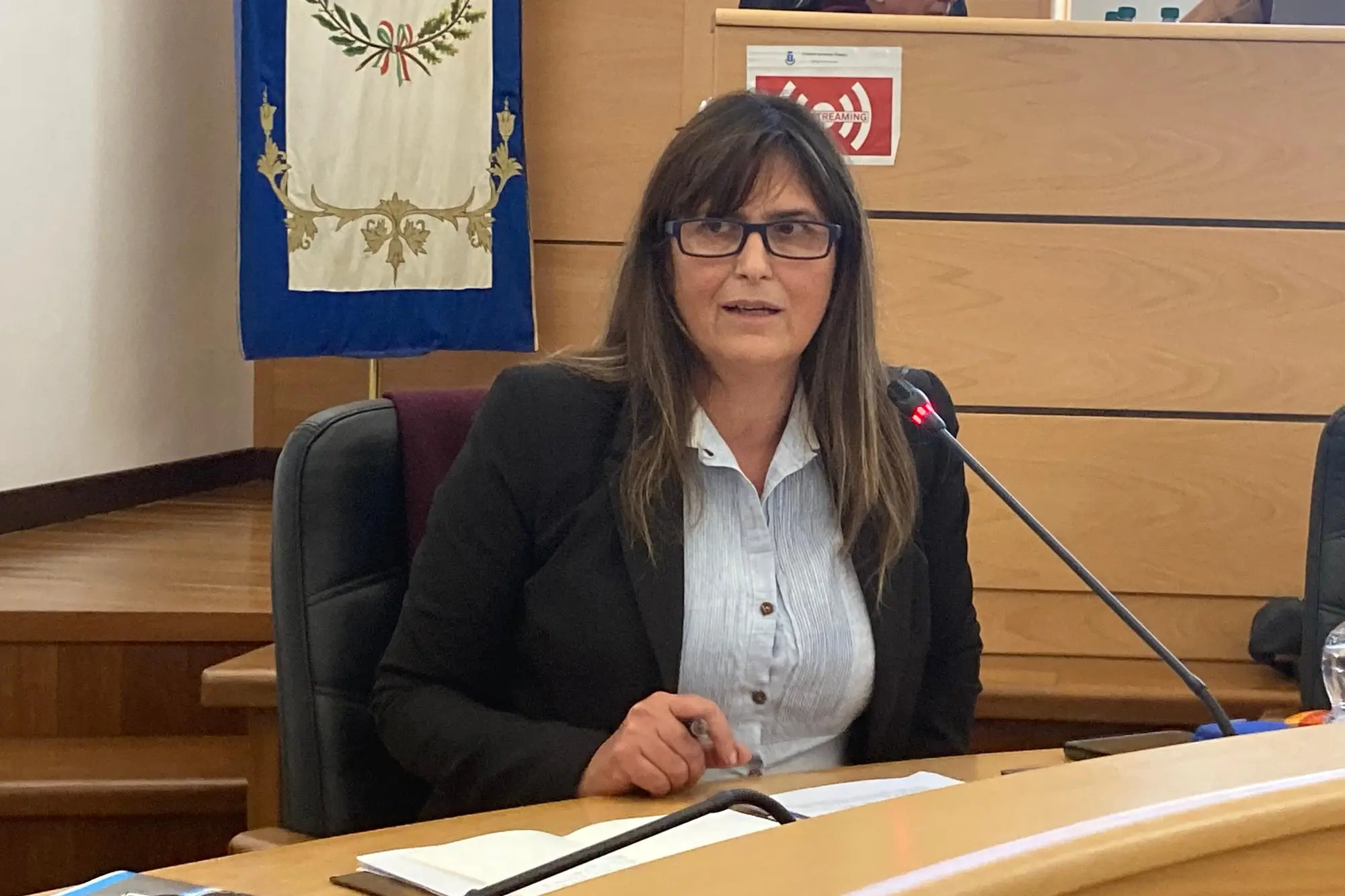 L'assessora all'Urbanistica Gian Simona Tortu a Porto Torres (foto Pala)