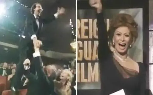 La proclamazione di Sophia Loren e la gioia dell'attore