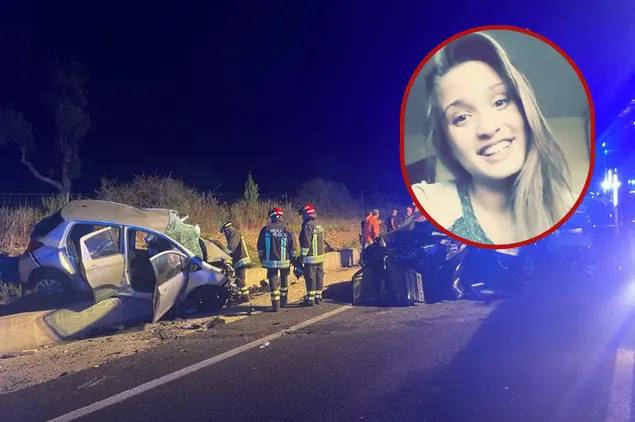 L'incidente costato la vita a Paola Sanna (nel tondo)