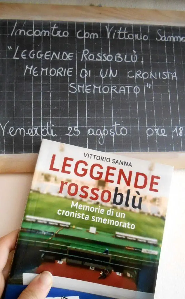 Vittorio Sanna con il suo nuovo libro oggi a Gonnesa