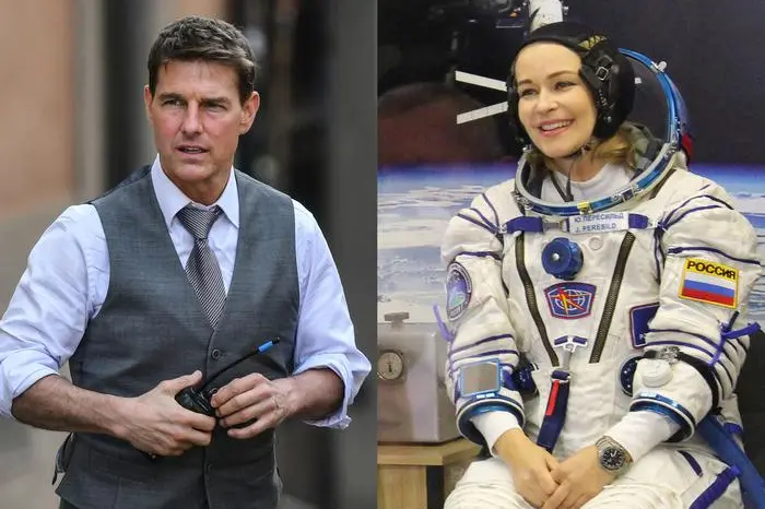 A destra Yulia Peresild. A sinistra Tom Cruise (Ansa - Afp)