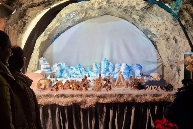 Il presepe (foto @AouCaNews)