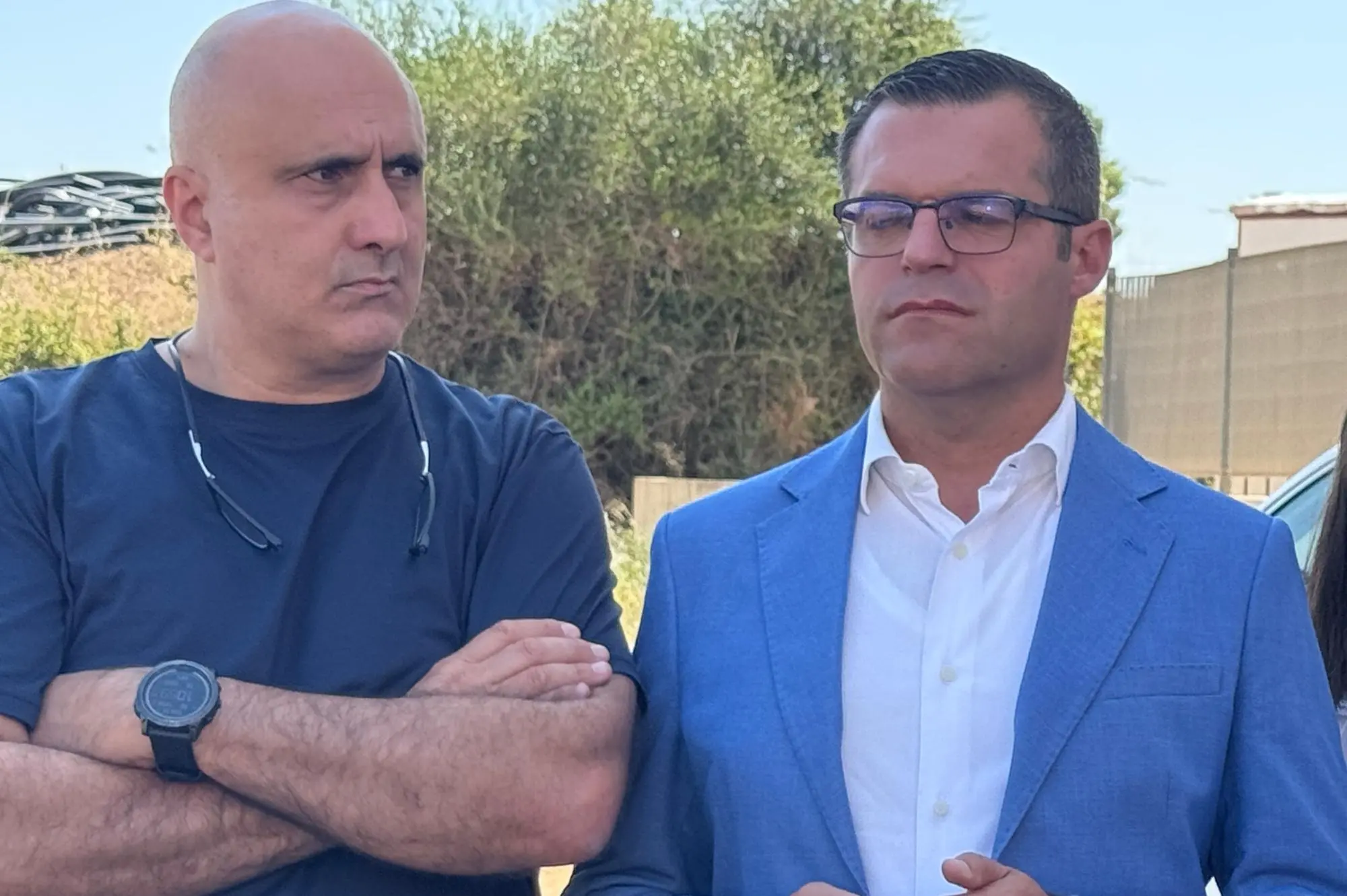 Il consigliere Christian Mulas e il sindaco Raimondo Cacciotto