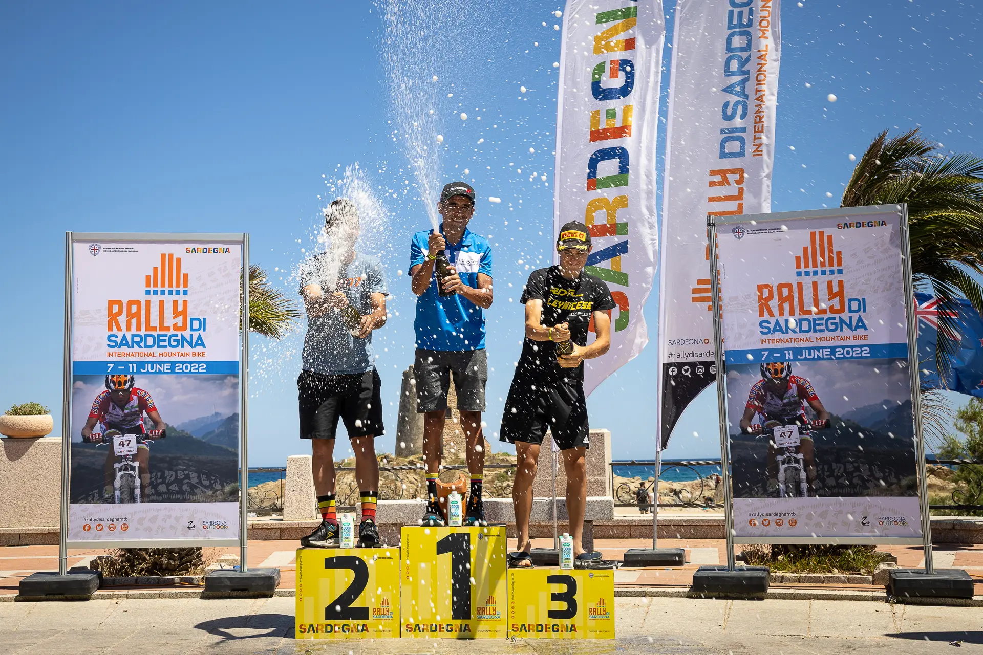 Il podio della gara maschile: da sinistra, Andreas Miltiadis, Diego Arias e Silvano Brugiafreddo (foto concessa)