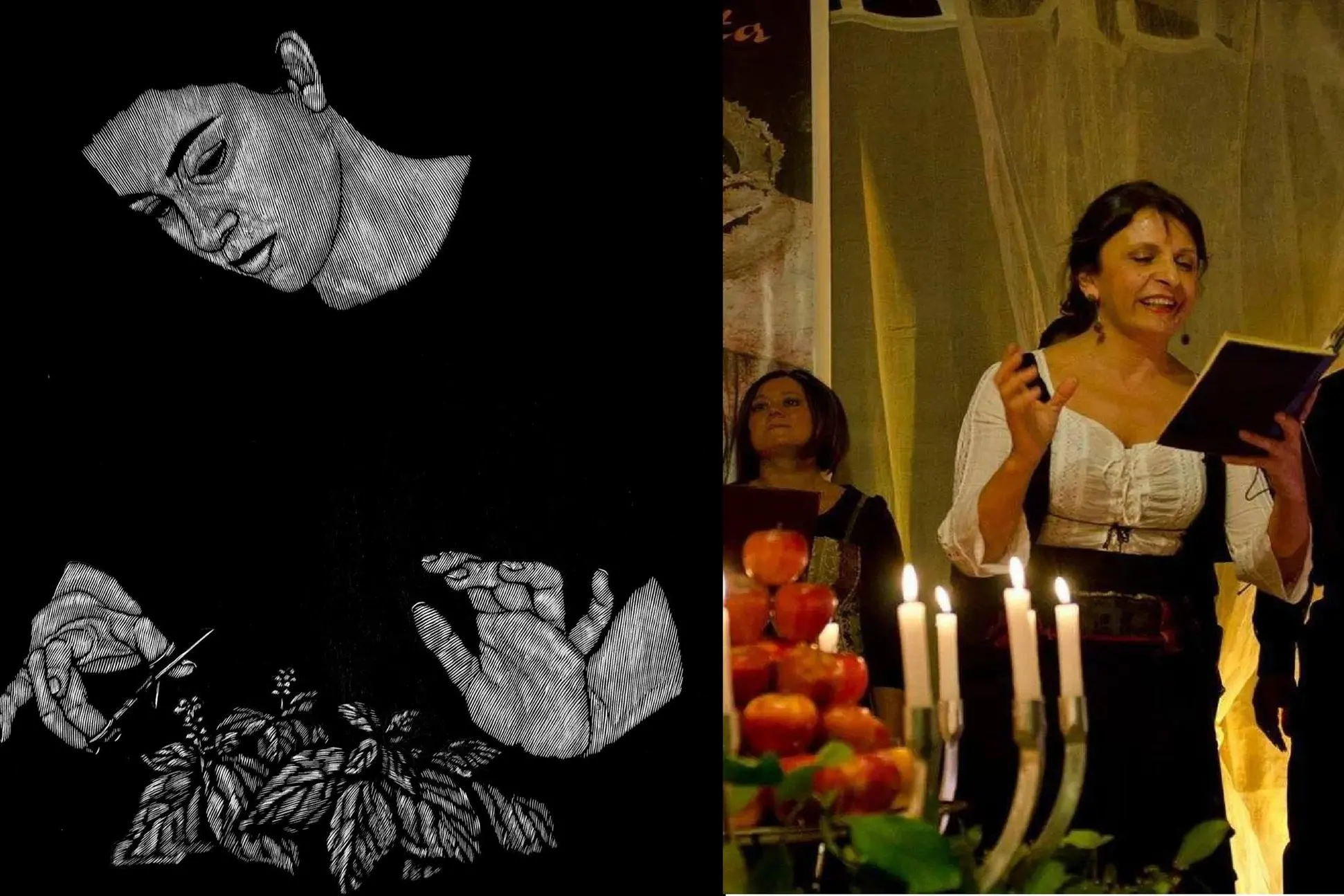 La xilografia e l'interpretazione teatrale (foto concesse)