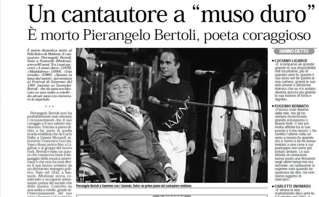 L'articolo dedicato all'artista su &quot;L'Unione Sarda