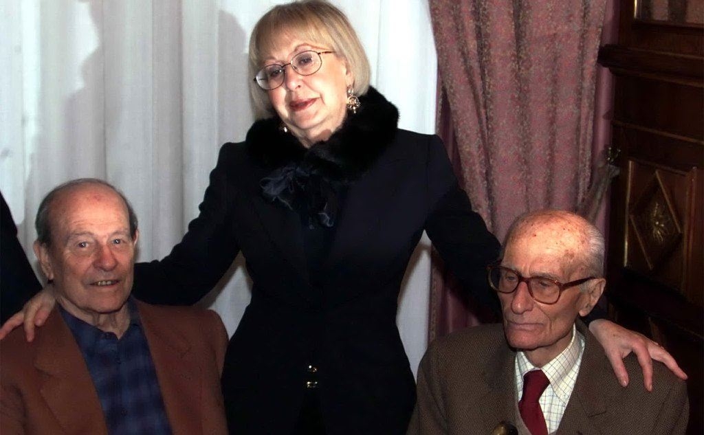 Con Natalia Aspesi e Giorgio Bocca