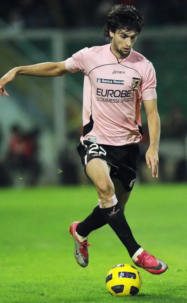 Javier Pastore con la maglia del Palermo (archivio L'Unione Sarda)