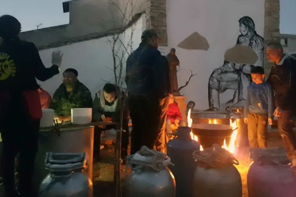 L'iniziativa degli allevatori di Villamar nel rione di Franzoba (foto Antonio Pintori)