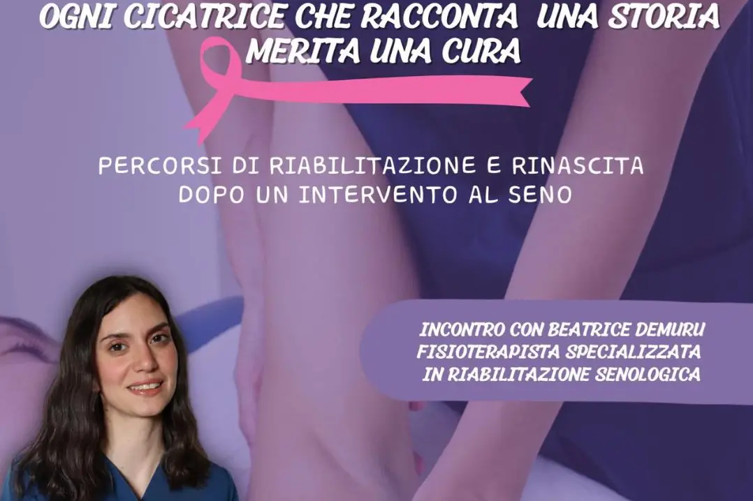 La dottoressa Beatrice Demuru nella locandina dell’evento (foto Giagnoni)