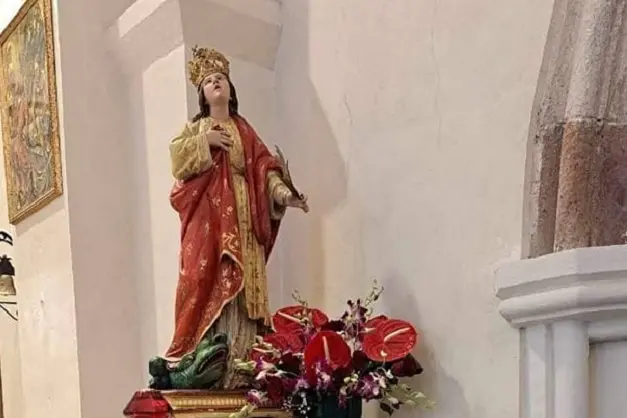 La statua di Santa Margherita (foto concessa)