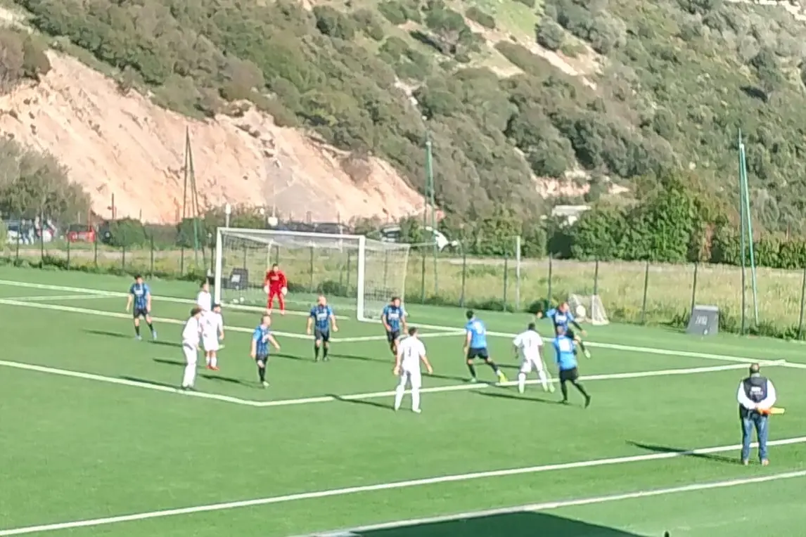 Una partita della Baunese nell'ultimo campionato di Prima Categoria