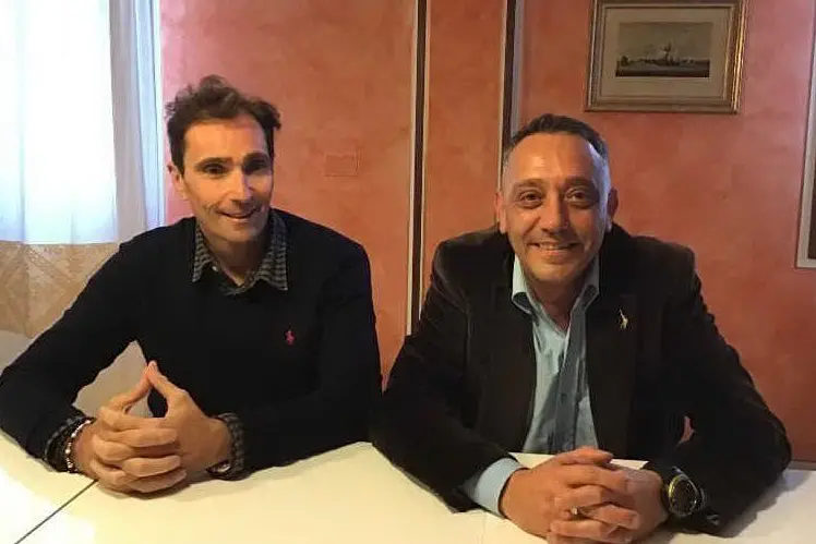 Cermelli e Spano, esponenti della Lega (foto M. Pala)