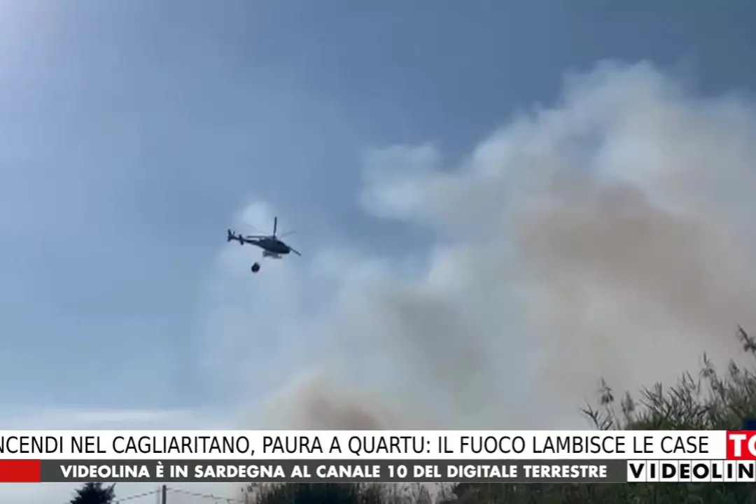 Incendi nel Cagliaritano, paura a Quartu: il fuoco lambisce le case