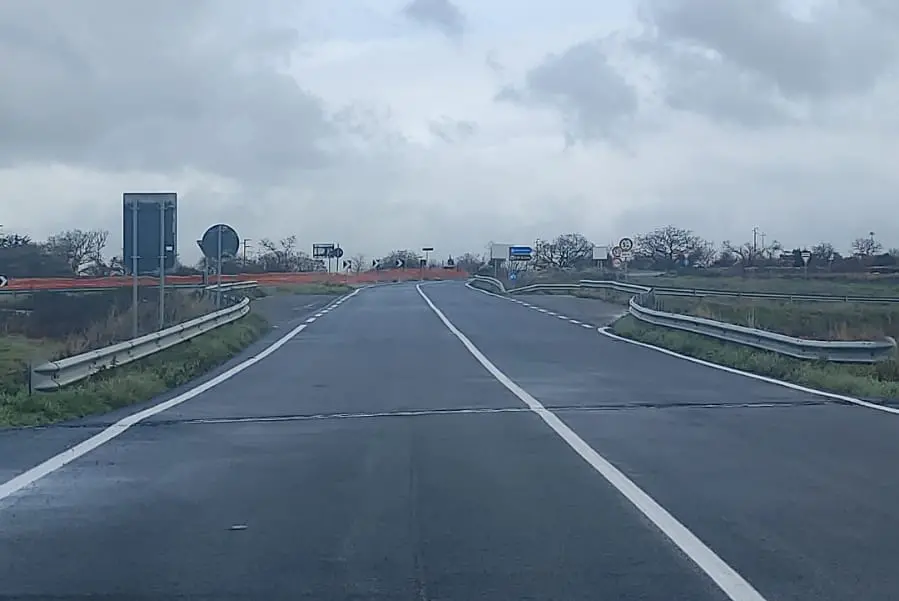 Il tratto di strada riaperto (foto Oggianu)