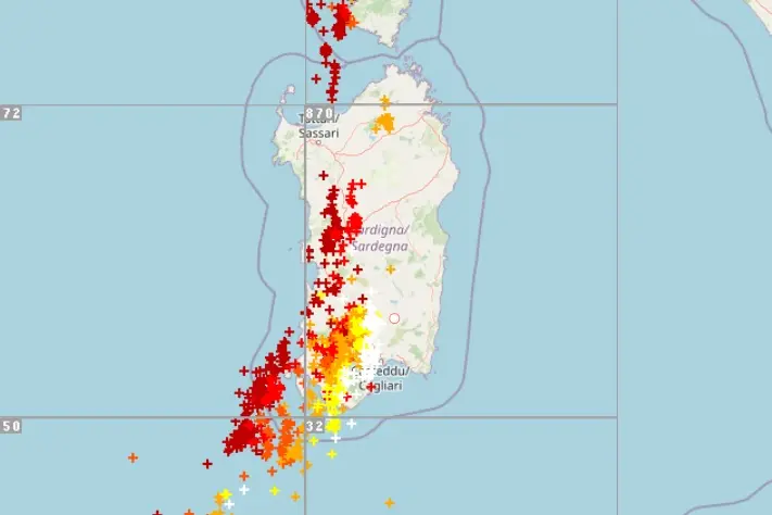 La mappa dei fulmini