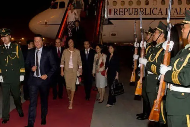 Renzi arriva in Cina