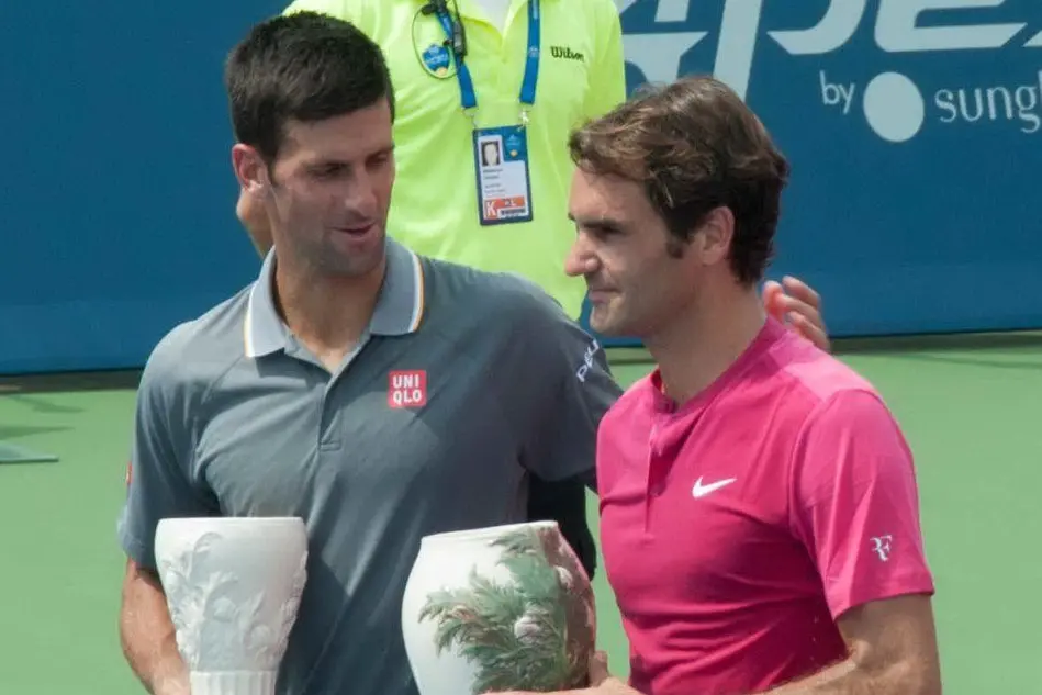Djokovic e Federer (foto Wikipedia)