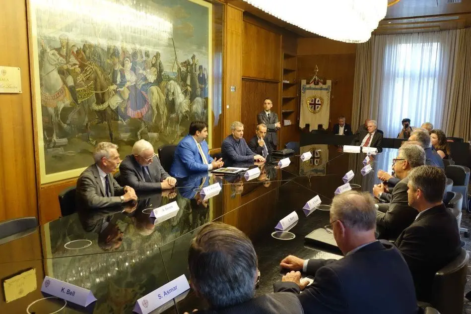 L'incontro a Villa Devoto (Foto Regione Sardegna, ufficio stampa)