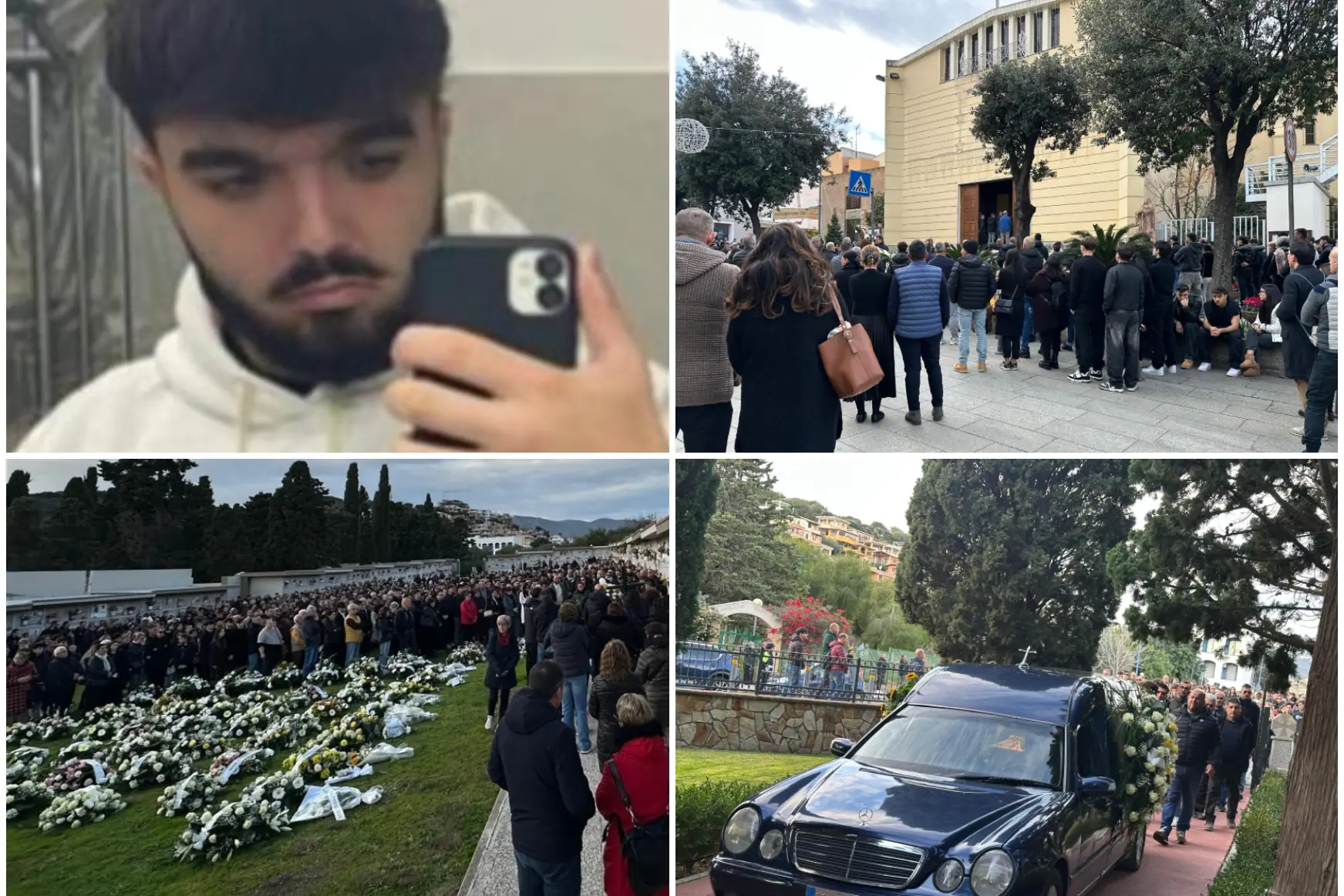 I funerali di Alessandro Zizzaro (Foto Serreli)