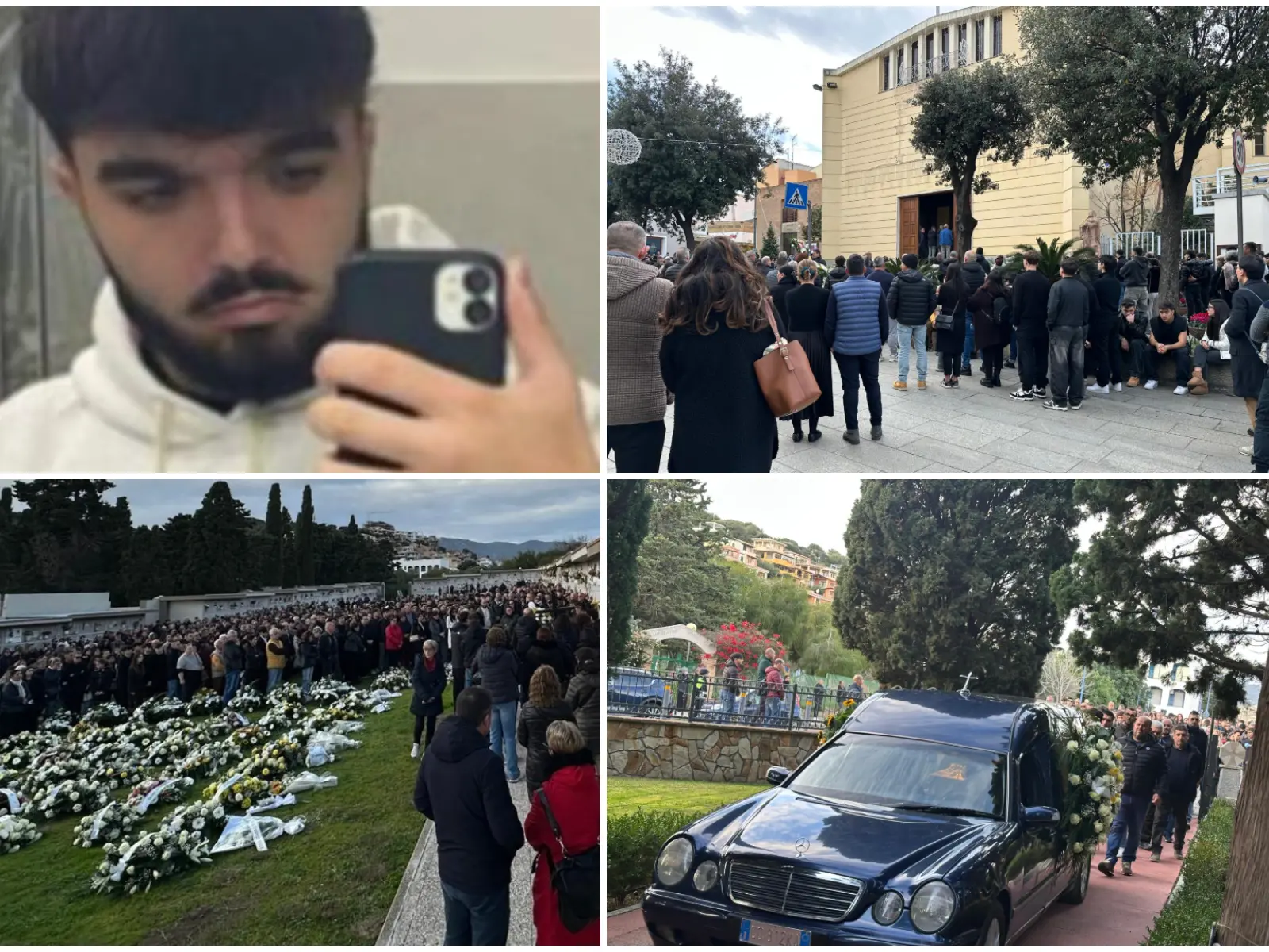 I funerali di Alessandro Zizzaro (Foto Serreli)