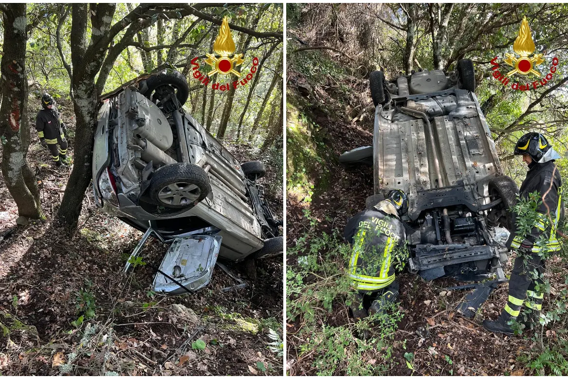 L'incidente (foto Vigili del fuoco)