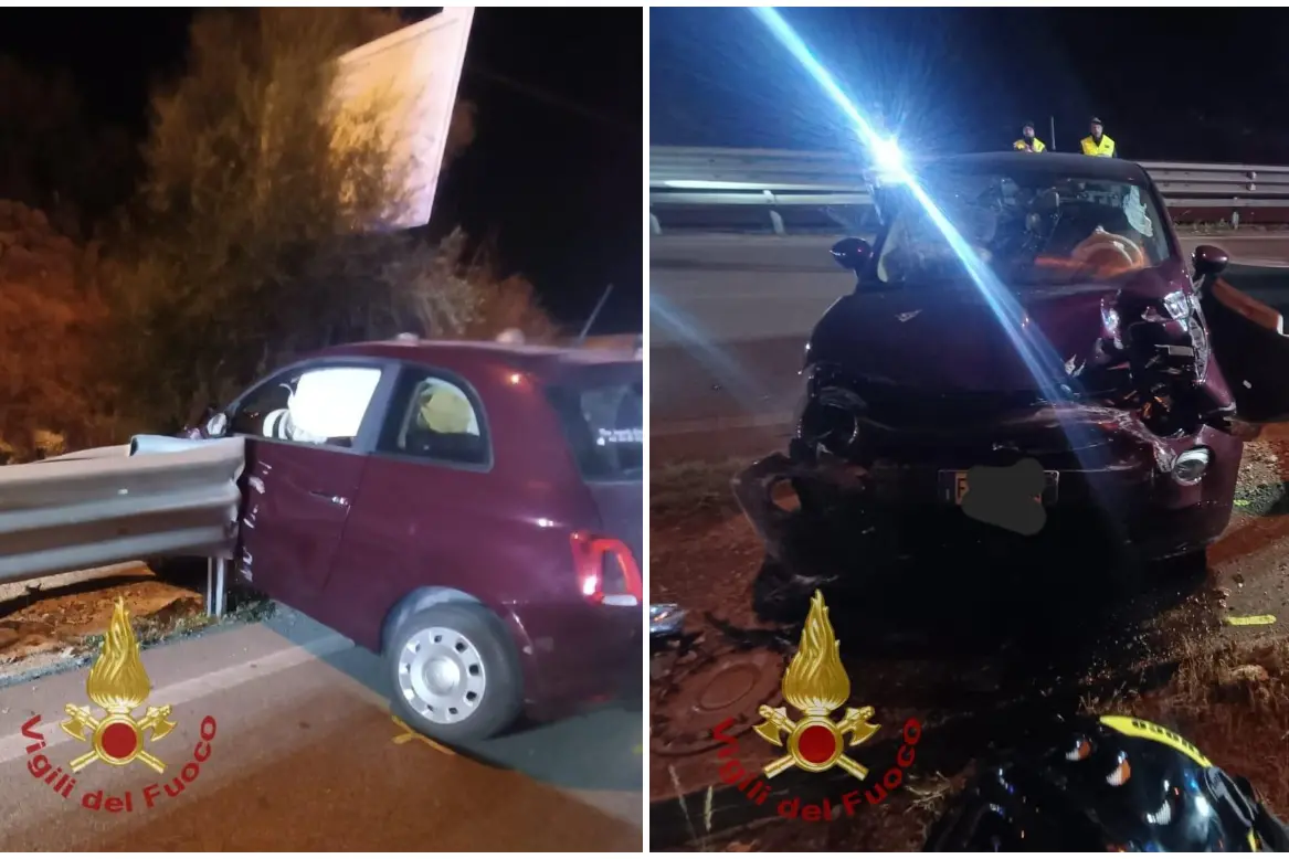 L'incidente (foto Vigili del fuoco)