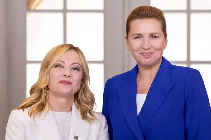 Giorgia Meloni e Mette Frederiksen