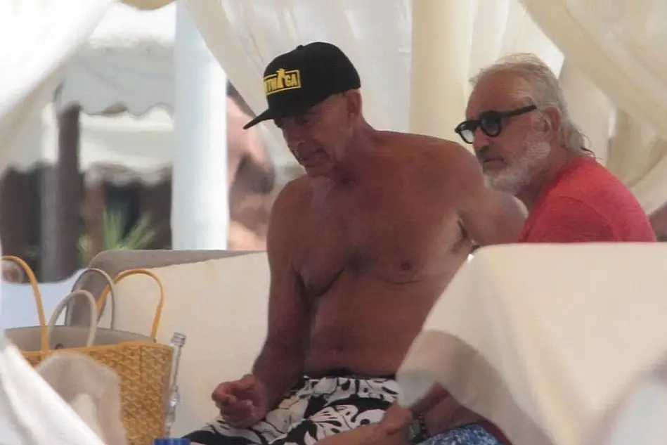 Tom Barrack e Flavio Briatore al Twiga Beach Club di Marina di Pietrasanta