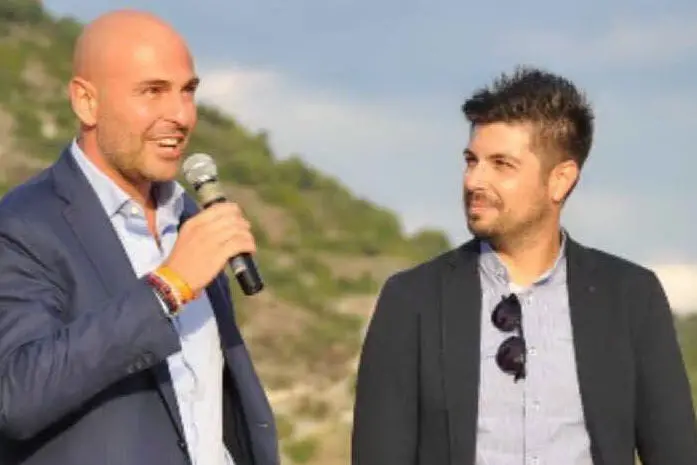 Marco Naitana col presidente del Cagliari Giulini