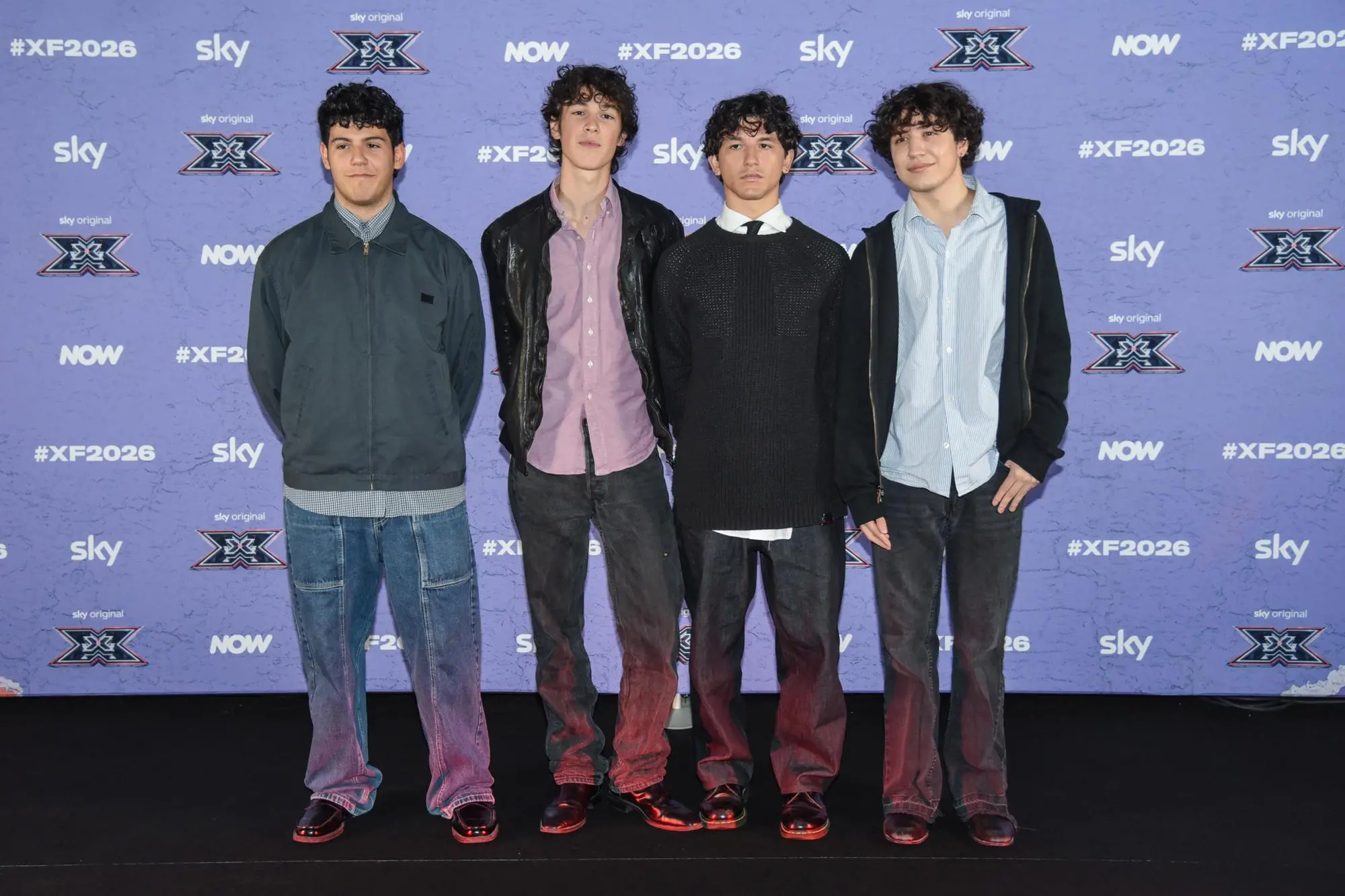 I Mad Dog al photocall dei 12 concorrenti ufficiali di X Factor 2026, Milano 19 Ottobre 2026 ANSA/MATTEO CORNER